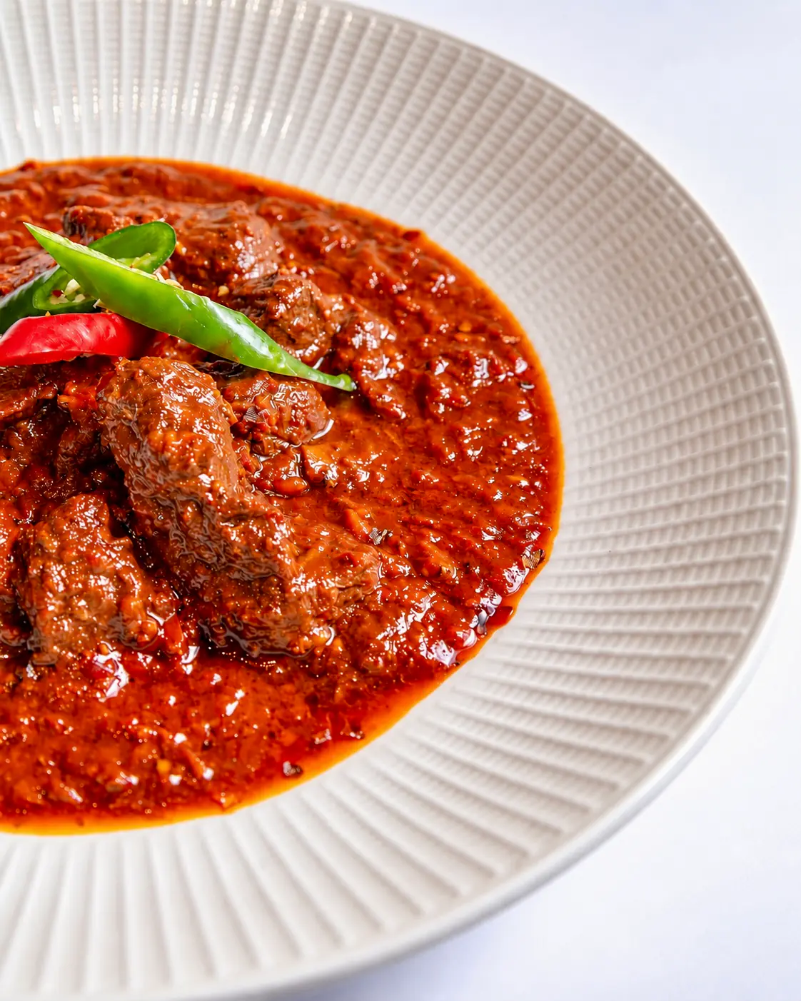 Lamb rogan josh, cooked in a tomato and onion sauce