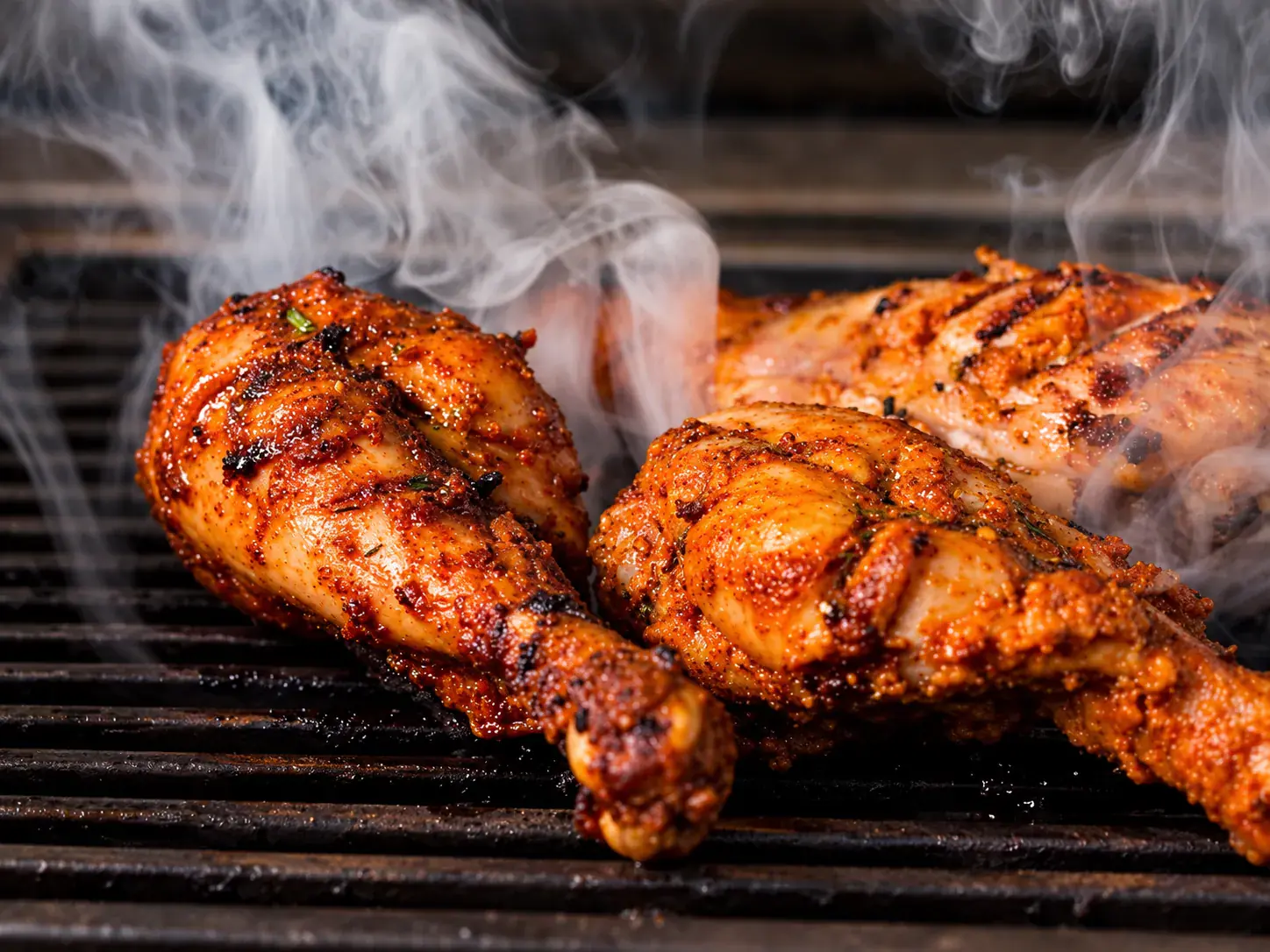 Tandoori chicken coming out of the clay oven